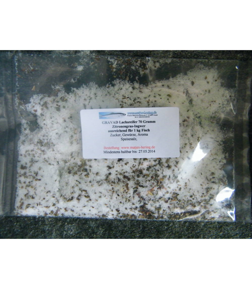 Gravad Lachs Reifer Zitronengras/Ingwer 100 Gramm