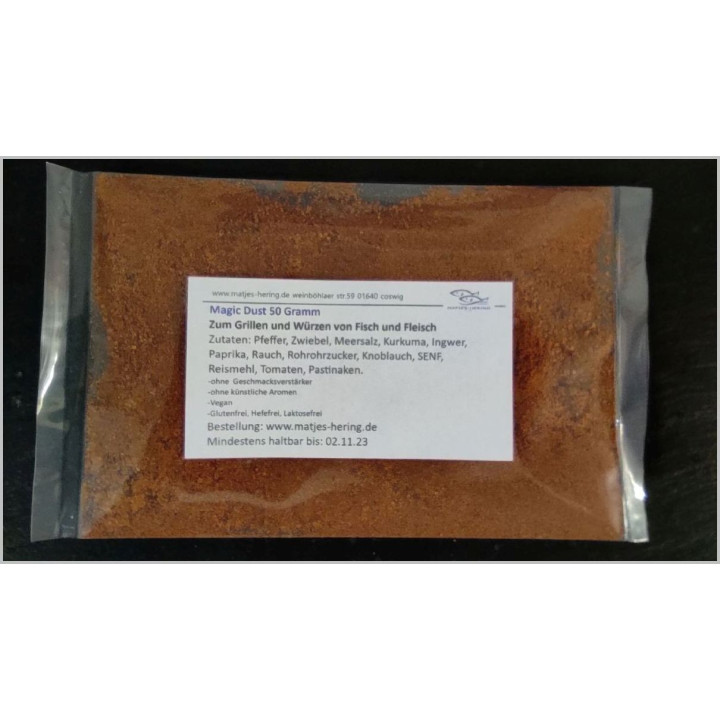 Magic Dust. Das Grillgewürz für Fisch und Fleisch.