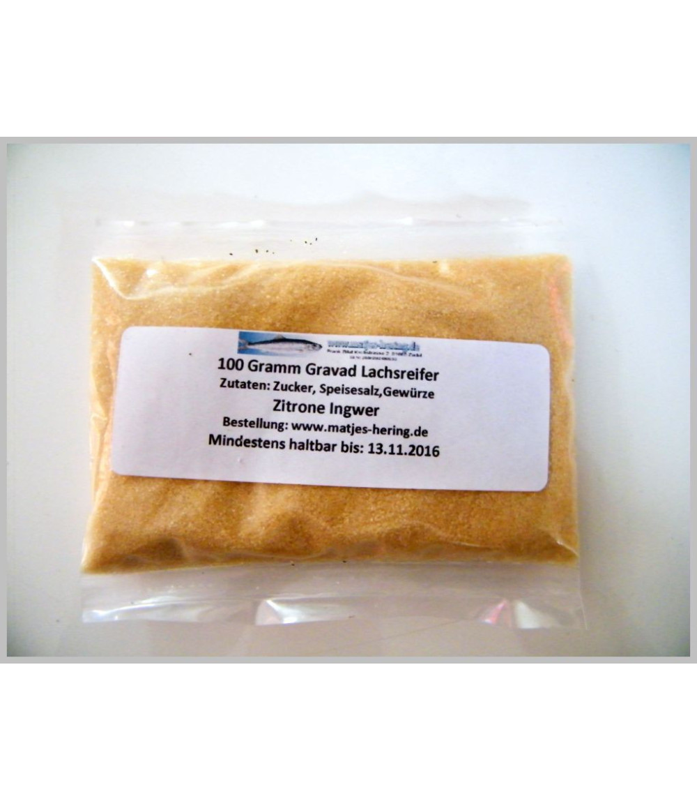Gravad Lachs Reifer Zitrone /Ingwer 100 Gramm