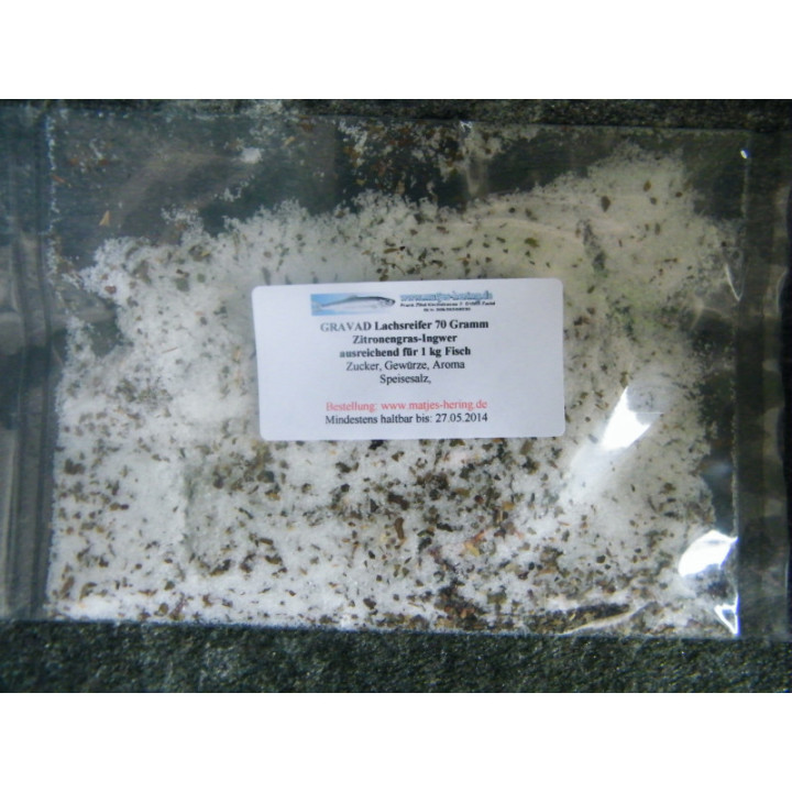 Gravad Lachs Reifer Zitronengras/Ingwer 100 Gramm