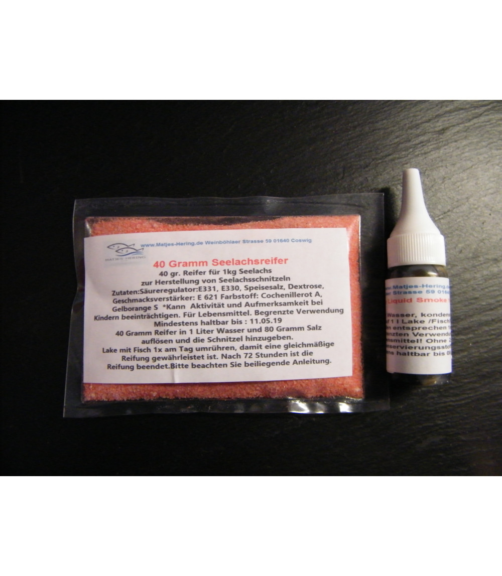 Seelachsreifer 40 Gramm + 10 ml Raucharoma