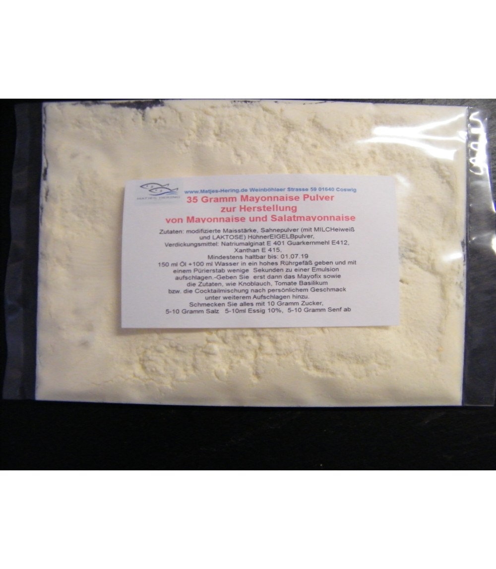 Mayonnaisepulver zur Herstellung von 250 Gramm Salat Mayonnaise