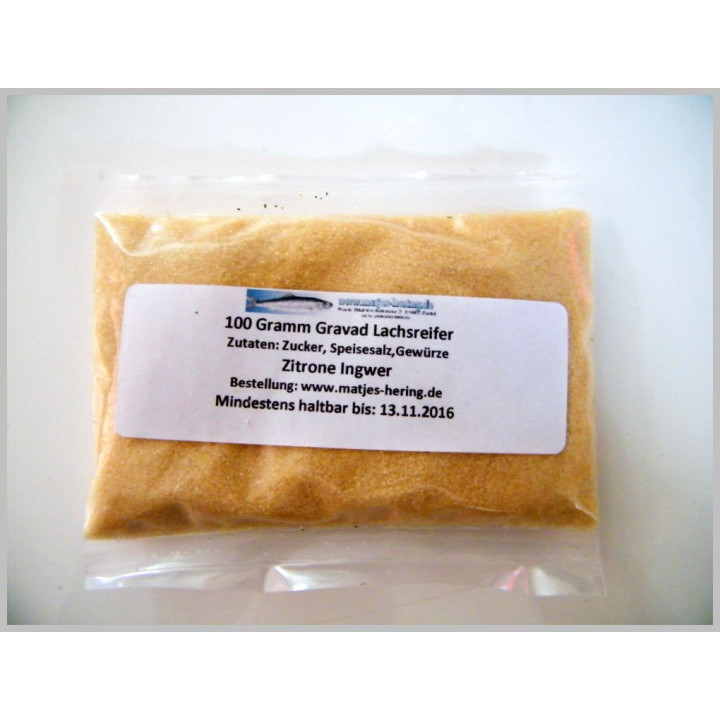 Gravad Lachs Reifer Zitrone /Ingwer 100 Gramm