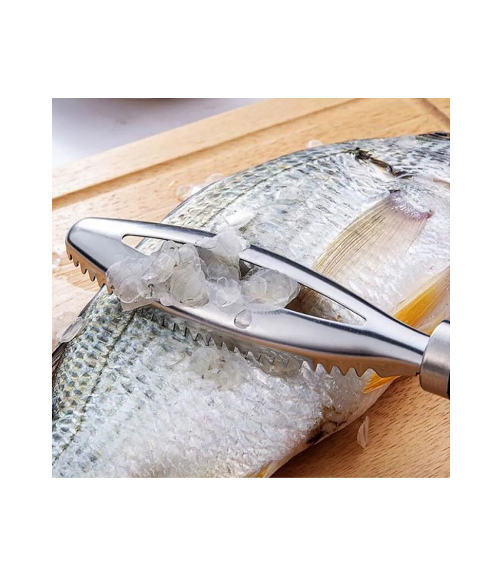 Fisch Entschupper Edelstahl in Profiqualität