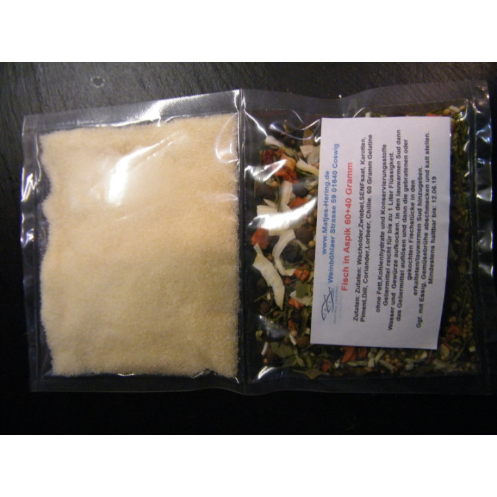 Fisch in Aspik Gewürz  40+60 Gramm