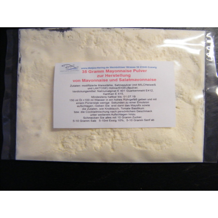 Mayonnaisepulver zur Herstellung von 250 Gramm Salat Mayonnaise