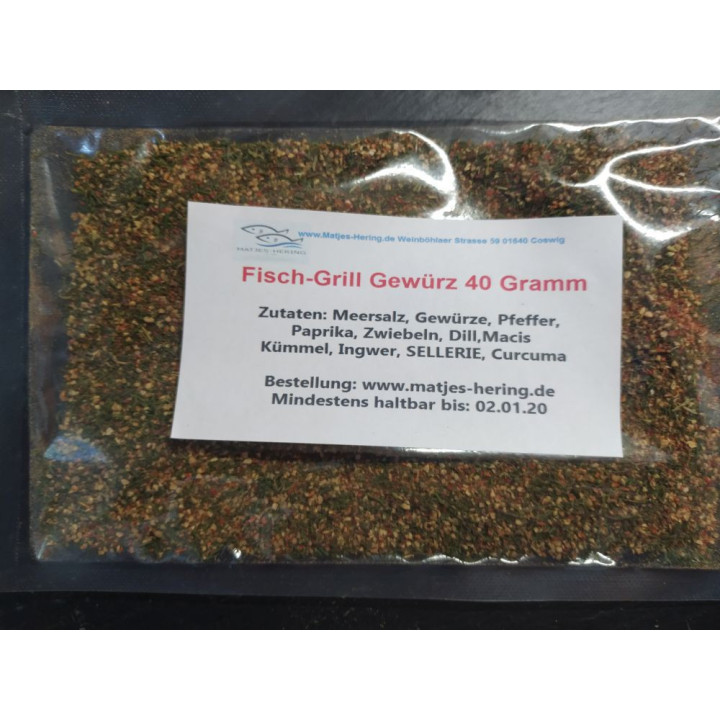 Fisch Grill Gewürz 40 Gramm