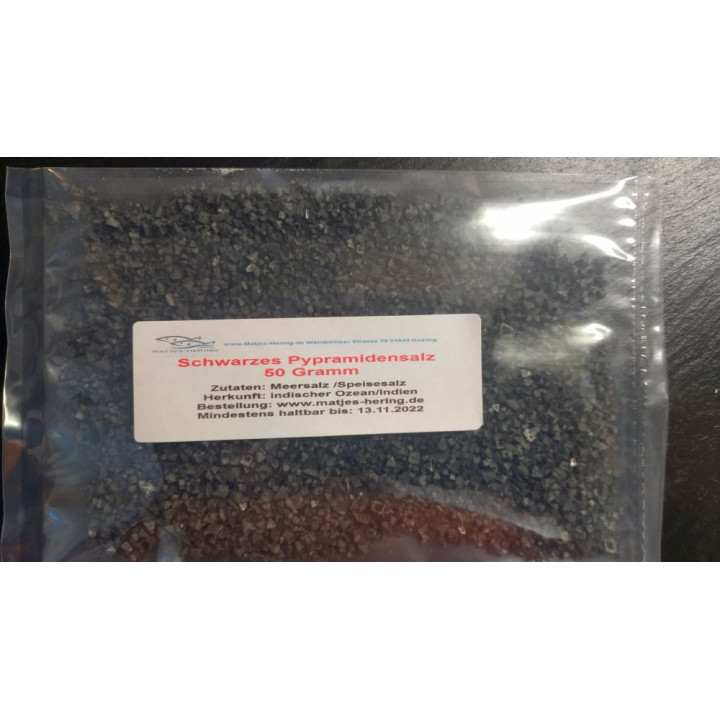 Schwarzes Pyramiden Salz 50 Gramm